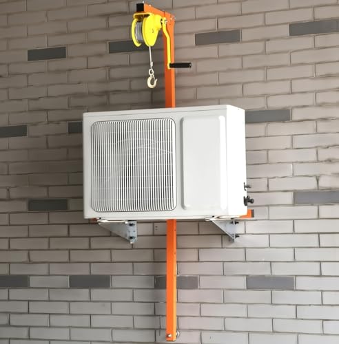 Système de support d'installation pour unité extérieure AC et kit de levage avec treuil