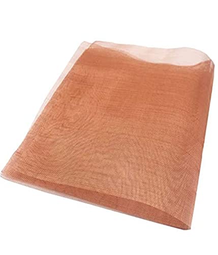 Image of Aviation Metal & Alloys Copper Screen Woven Mesh Screen 12 inch x 40 inch - 99.9% Pure Copper #40 Mesh, Aperture 0.48m Copper Mesh Cloth Fine Mesh, Dense Filter Screen Mesh