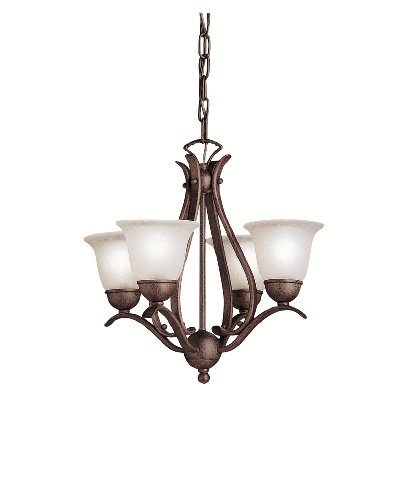 Best Cyber Monday 🔥 Kichler 2019TZ Dover Mini Chandelier 4-Light, Tannery Bronze
