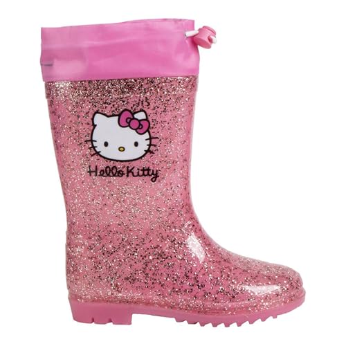 CERDÁ LIFE'S LITTLE MOMENTS Botas Lluvia Hello Kitty de PVC para niñas Calzado Impermeable Oficial, cómodo y Resistente, Unisex, 25 EU