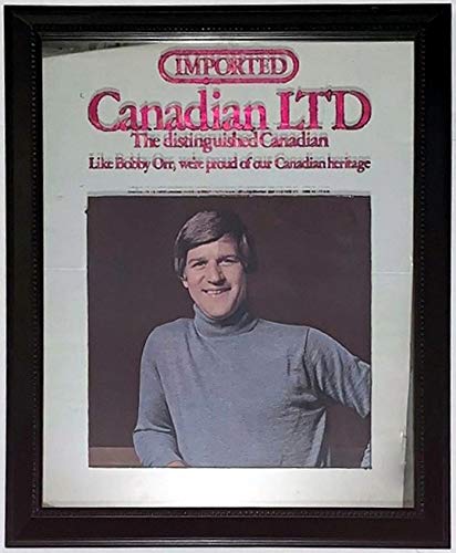 Bobby Orr Canadian Ltd Whiskey 16x20 Bar Ad Sign Mirror Photo - Professionally Framed