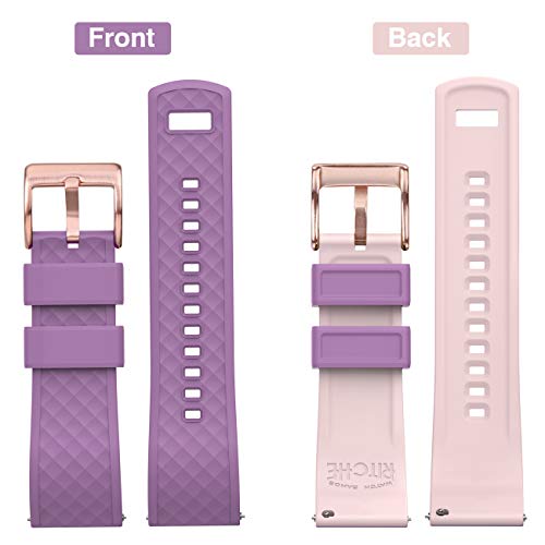 Image of Ritche Christmas Gift Silicone Watch Bands 18mm 20mm 22mm 24mm Quick Release Rubber Watch Bands for Men, White Elephant Gifts, Stocking Stuffers For Men