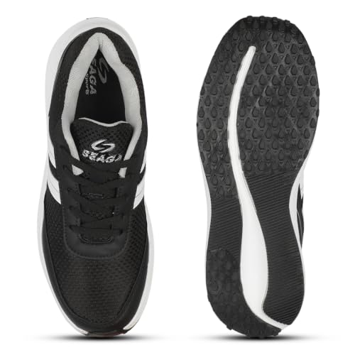 Image of SEAGA Sports Men Running Sports Shoes | Super Soft Breathable Casual Sneakers for Men | Anti-Skid Sole | Cushioned Insole | Lightweight Shoes Pack of 1