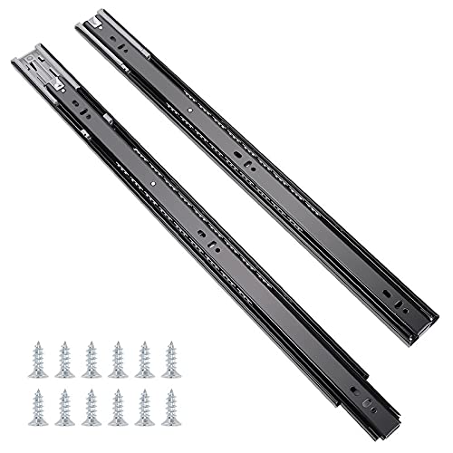 Hottest Sale KNOBWELL 6 Pairs 22 Inch 3-Fold Smooth Telescopic Slide Full Extension Ball Bearing Drawer Slides Side Mount