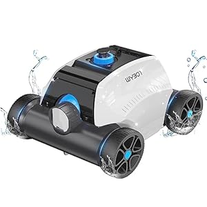 WYBOT Sophisticated Cordless Robotic Pool Cleaner, with 130mins Working Time, Pool Vacuum for Above Ground Pools, Strong Suction, LED Indicator, Ideal for Pools Up to 1300 Sq.ft
