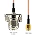urcianow 2PCS SMA Male to UHF Female 4-Hole Panel Chassis Mount Connector SO239 PL259 Coax Jumper Cable RF Antenna Extensor Pigtail 20CM RG316 Coaxial Cable