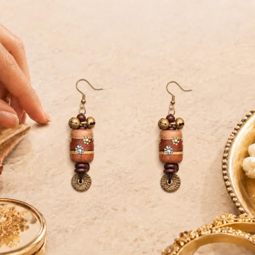 Image of Handcrafted Bohemian & Ethnic Earrings Collection for Women - Artistic, Nature-Inspired Statement Designs in Studs, Drops & Chandeliers