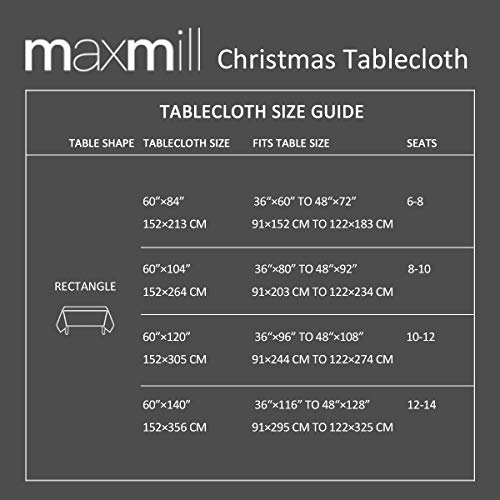 Maxmill MM-CHRISTMAS-DEER-60X84 Christmas Deer Printed Tablecloth thumb #6