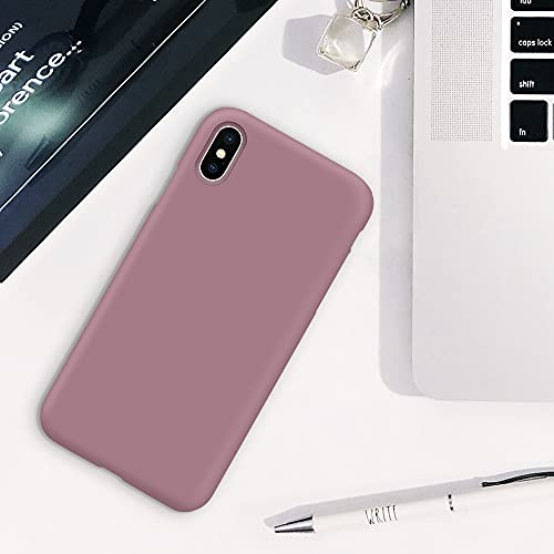 Surphy Liquid Silicone Case For Iphone Xs Max (2018), Shockproof With Microfiber Lining, 6.5 Inches - Lilac Purple #TOP5