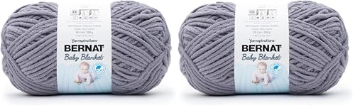 Image of Bernat Baby Blanket BB Mountain Mist Yarn - 2 Pack of 10.5oz /300g - Polyester - #6 Super Bulky - 220 Yards - Knitting /Crochet