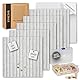 Synctos Pinnwand Filz Selbstklebend - 6 Stück - 30x30cm Groß & 12mm Dick - 100+ Holz Pinnadeln - Modern Pinwand Design für Haus, Schule & Büro - Stilvolle Korkwand/Kork Pinboard ohne Bohren - Hellgrau