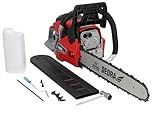 DEDRA DED8718 Tronçonneuse à essence 2,4 kW 58 cm³, rail de guidage 18