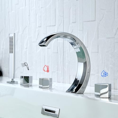 Ensemble pomme de douche haut de gamme et mitigeur double levier chrome gris LWX