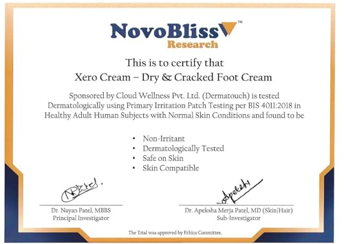 Image of DERMATOUCH Xero Cream | Specially for Dry & Cracked skin | Soothes & Moisturizes |For Corns & Calluses| For both Men & Women | 30G