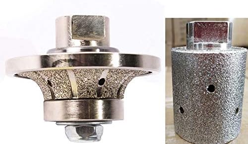 1" Diamond 25 mm Demi Bullnose Roundover Bullnose B25 Router Bit shaping wheel 2" Diamond Zero Tolerance Grinding Drum for stone concrete granite marble counter top sink repair refinishing