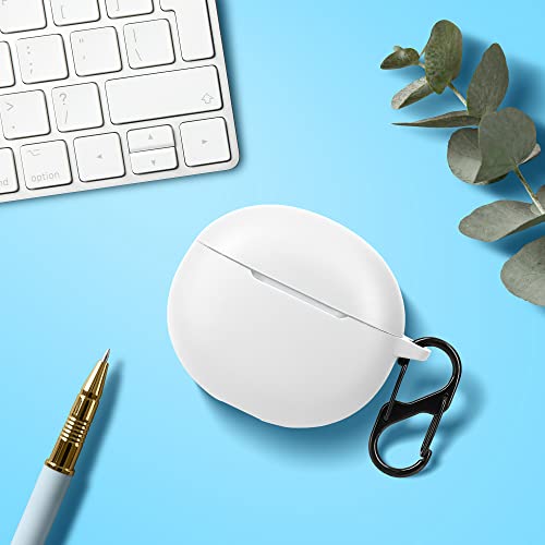 kwmobile Case Compatible with Oppo Enco Air/Enco Air W32 Case - Silicone Cover Holder for Earbuds - White - Image 2