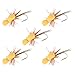 5X Yellow Green Fly Fishing Bait, Floating Dry Fly Lure with High Carbon Steel Hook and Foam Strap for Trout, Salmon, Bass, （Yellow）