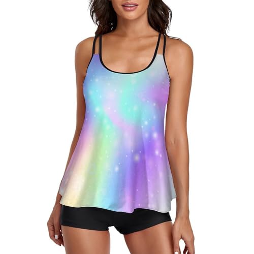 Tankini Femme Maillot de Bain avec Short et Robe de Plage Chic