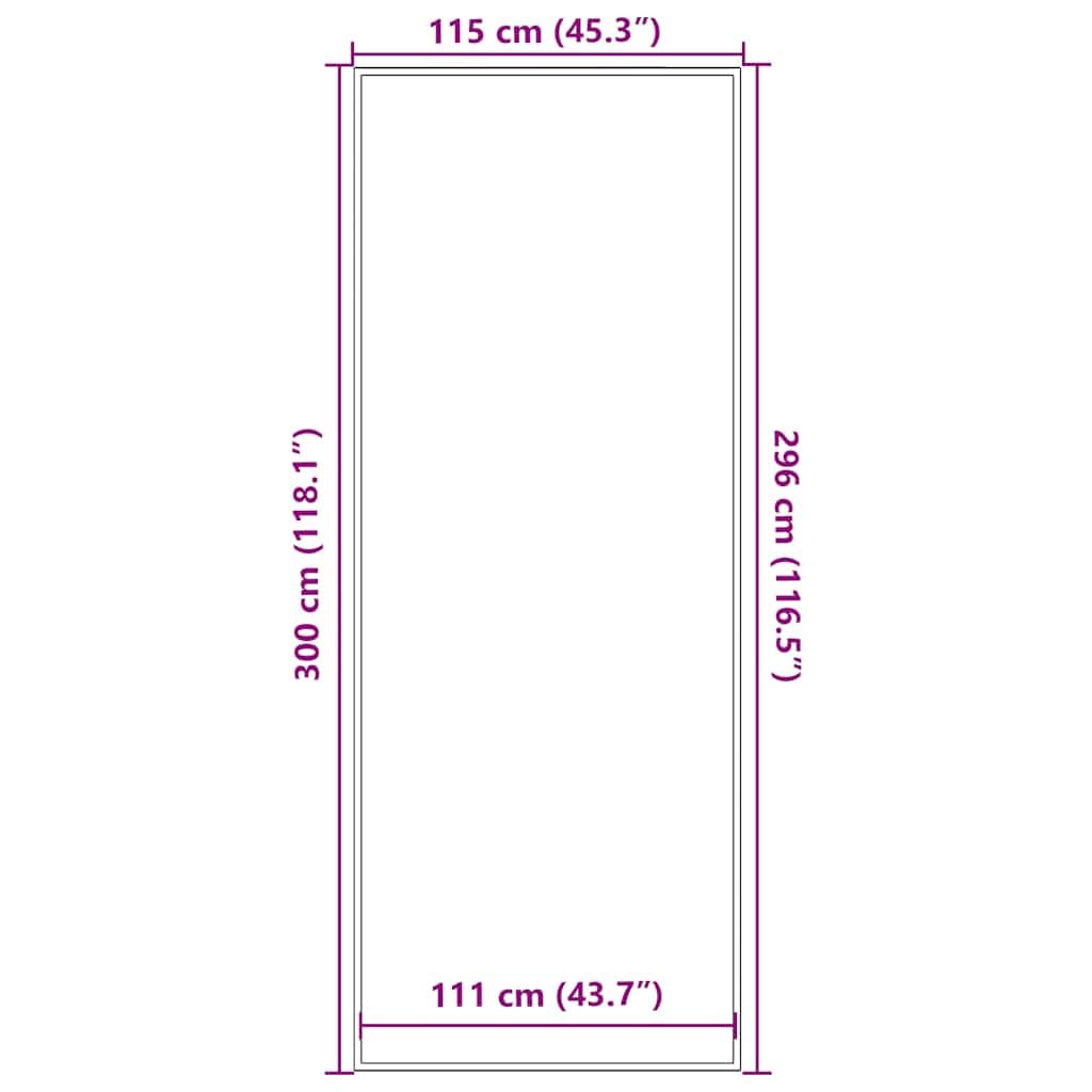 vidaXL Felpudo Antracita 115x300 cm
