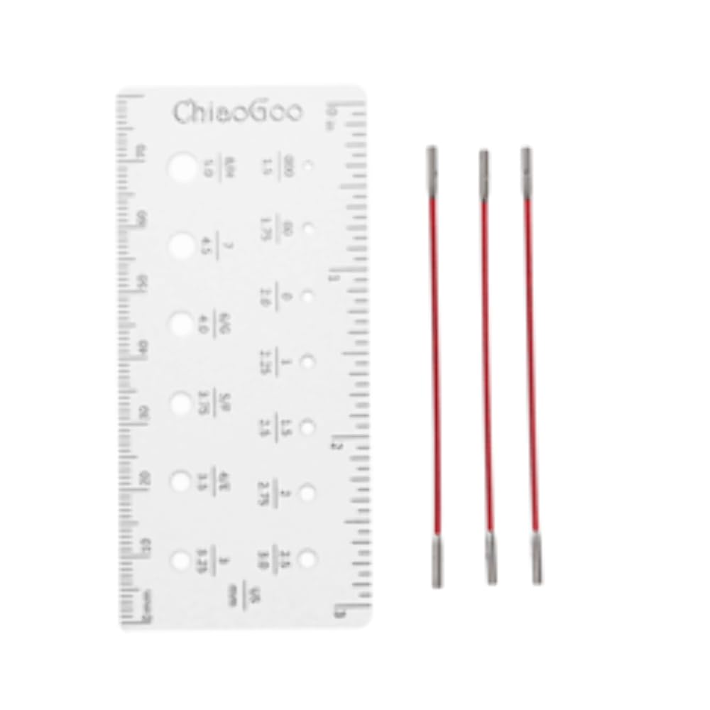 Chiaogoo Red Twist Mini Cable 13Cm For Interchangeable Knitting Needles 1 Piece