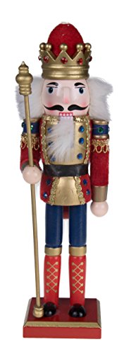 Clever Creations Red Prince 12 Inch Traditional Wooden Nutcracker, Festive Christmas Décor for Shelves and Tables