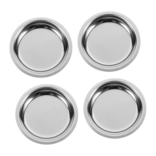 VOSAREA 4pcs Stainless Steel Tea Bag Decorative Teabag Dish for Table Decor Lightweight Sturdy for Home Restaurant and Tearoom Use