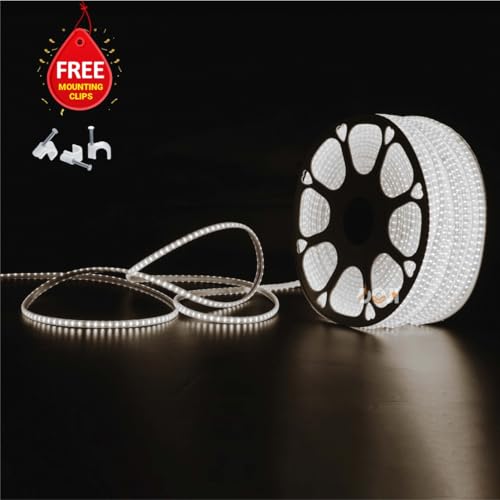 Image of DOJI 2835 Strip Lights for Home Decoration | 120 led per Meter led Strip Light | Rope Lights for Ceiling | Decoration Lights for Diwali, Christmas, Home, False Ceiling (White, 3 Meter)
