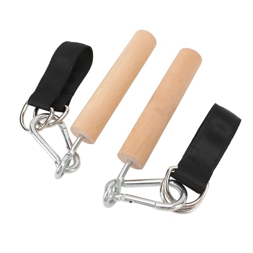 Pull Up Handle Grip, Pull Up Attachment 1 Pair of Sturdy Light Wooden Bars for Outdoor Use
