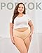 POPKOK Periodenunterschwäsche Damen Baumwolle Hohe Taille Slips Unterhosen 3er Pack Normalgröße und Plusgröße (M, Schwarz/Grau/Nude)