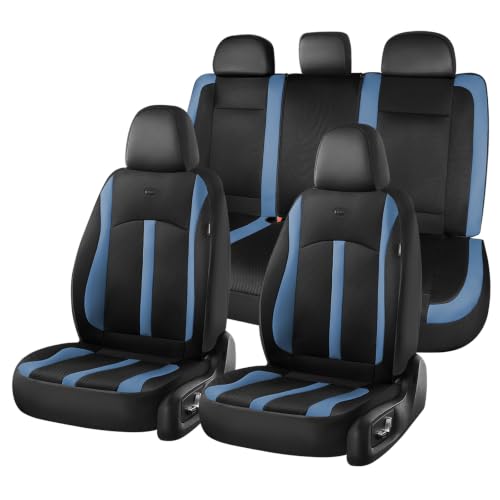 Image of FLORICH Car Seat Covers, Breathable Mesh Automotive Seat Cover Full Sets, Front Seat Covers and Back Seat Cover Universal Car Interior Protectors Cushion for Most Cars&SUV-Blue