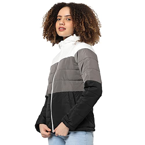 Image of PINACOLADA Women's Puffer Regular Fit Bomber Jacket For Winter Wear | Standing Collar | Full Sleeve | Zipper | Casual Jacket For Woman & Girl | Western Stylish Jacket For Women