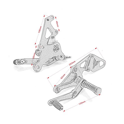 Repose-pieds réglables moto MT-07 accessoires commandes reculées 2013-2020 - 7