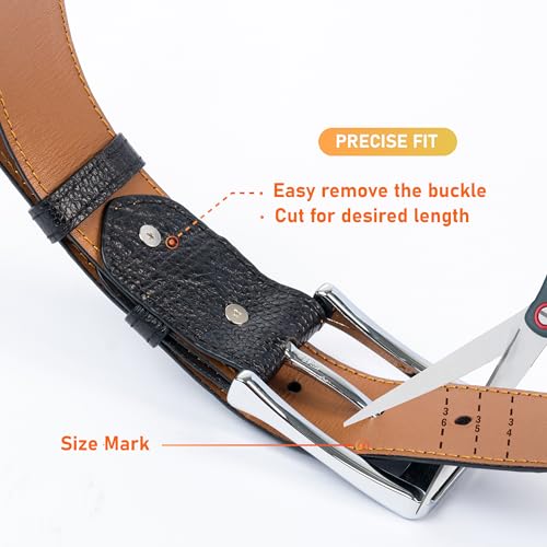 Ostrich Leather Belt Mens Handmade Exotic Straight Belts Metal Pin Buckle Durable Dress Belt-Classic & Fashion4