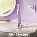 Sonic Dermaplaning Tool for Women, Rechargeable Face Dermaplane Razor Sonic Edge Technology for Facial Hair, Exfoliating and Peach Fuzz, 10 Refill Blades Purple