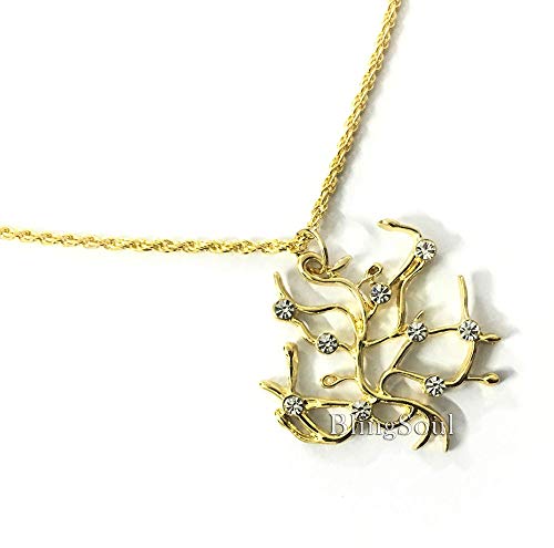 Blingsoul Beauty Emma Watson Necklace Beast Princess Belle Tree Pendant Jewelry Merchandise Gifts Women Girls Wantitall