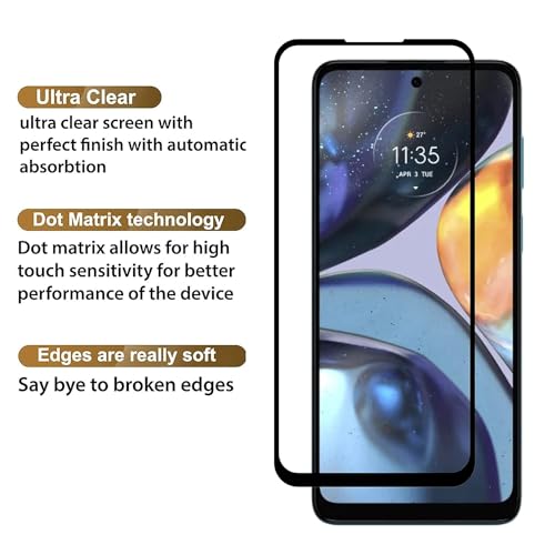 Image of HD Tempered Glass Screen Protector Compatible For Moto G23 With Edge To Edge Coverage And Easy Installation Kit