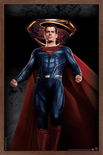 Trends International DC Comics Movie-Justice League-Superman Wall Poster, 22.375 in x 34 in, Mahogany Framed Version