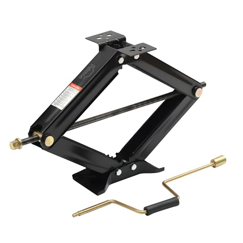 Image of RV Scissor Jack Stabilizer 7500lbs Heavy Duty 24 inch RV Trailer Stabilizer Leveling Scissor Jack for RV Camper with Crank Handle (New 24'' 1pc)