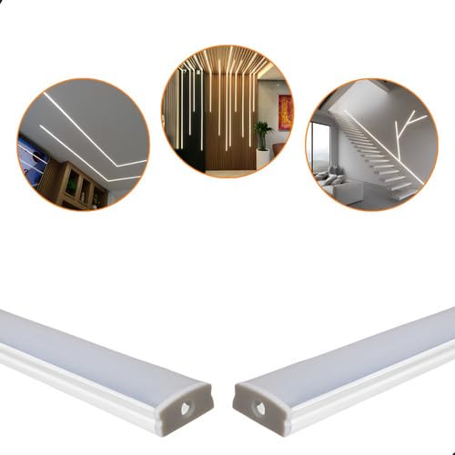Perfil Aluminio De Led Sobrepor Slim 17x7mm Com 2 Metros (Branco)