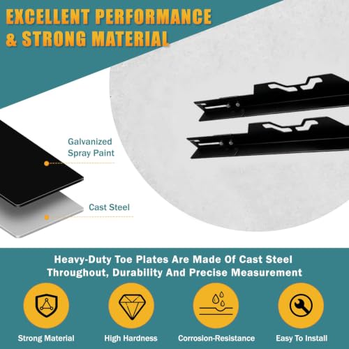 Image of 2PCS Wheel Alignment Tools, with 2 Measuring Tapes and 2 Wall-Mounted Storage Hooks, Accurate Camber Toe Alignment Measurements Plates Kit (Black Upgraded)