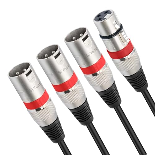 Câble répartiteur XLR 3 voies adaptateur audio 1 femelle 3 mâles micro 60 cm