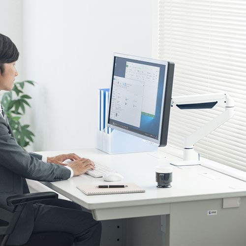 【未使用品】◆サンワサプライ◆モニタアーム◆CR-LA1304W◆2台セット CR-LA1304W【高耐荷重水平垂直多関節液晶モニタアーム（1面）】机上面