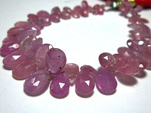 Ruby facetté de qualité AA LKBEADS, de splendides pierres briolettes de 77 carats