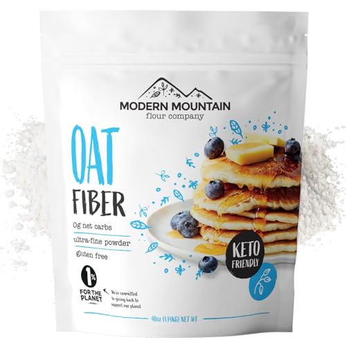 Oat Fiber (2.5 lb) For Baking Low Carb and Keto, 0g Net Carbs, Keto Friendly, Essential for Low-Carb Bread, Gluten Free, All-Natural, Ultra-Fine Powder