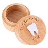 Ouligay Tooth Fairy Box for Girls and Boys, 3D Carved Wooden Box, Cute Lost Tooth Holder, Tooth Fairy Gifts for Birthdays Baby Shower Holiday