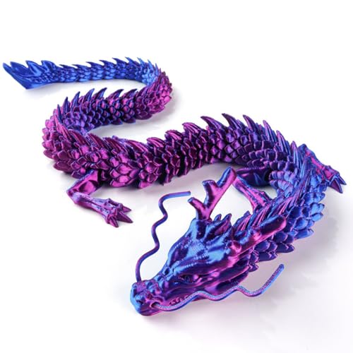 LGWJHCY Ornamento D'acquario Blu-Rosso Dragon, Decorazioni per Mini Acquari 3d, Giunti mobili Ornament Draghi, Ornamenti per le Vasche Pesce Drago per Accessori per Acquari per Ufficio.