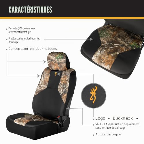Housse de siege auto Browning Realtree Edge pour siege avant individuel