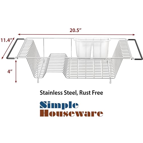 Simple Houseware CO-21B-H Large Over Sink Counter Top Dish Drainer Drying Rack thumb #1