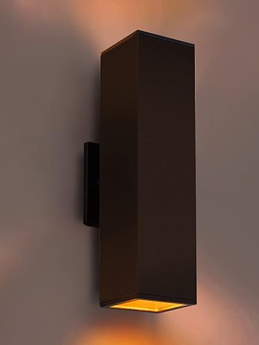 Apliques de pared para exteriores del atardecer al amanecer, lámpara de pared para patio, luces de porche de bronce aceitado para pared al aire