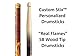Personalized Drumsticks (1 Pair with each order) Flames custom drumsticks